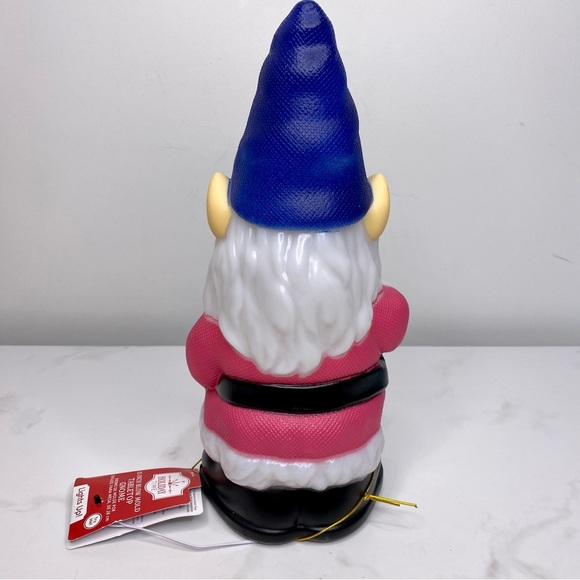 Gnome Blow Mold Holiday Time 11" Light Up Tabletop - Picture 4 of 9